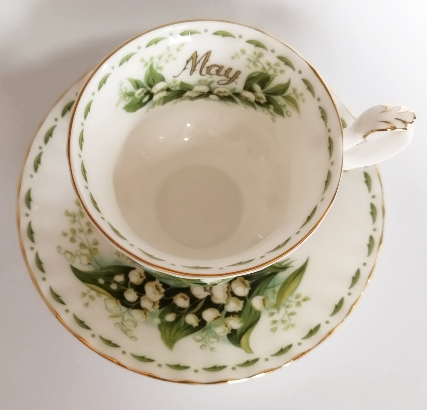 Tazza da tè con piattino Royal Albert collezione Flower of the month mese  di maggio/may