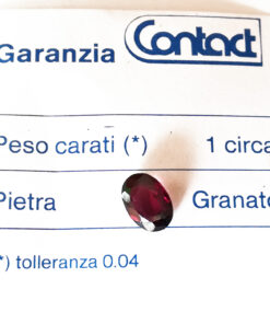 Pietra Granato Rodolite taglio ovale da 1 ct